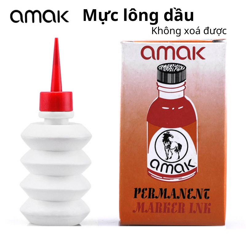 Mực Lông Dầu Không Xoá Được Đỏ Bút Đánh Dấu Viết Thùng Hàng 25ml Lọ Ruột Gà VTLSHOP