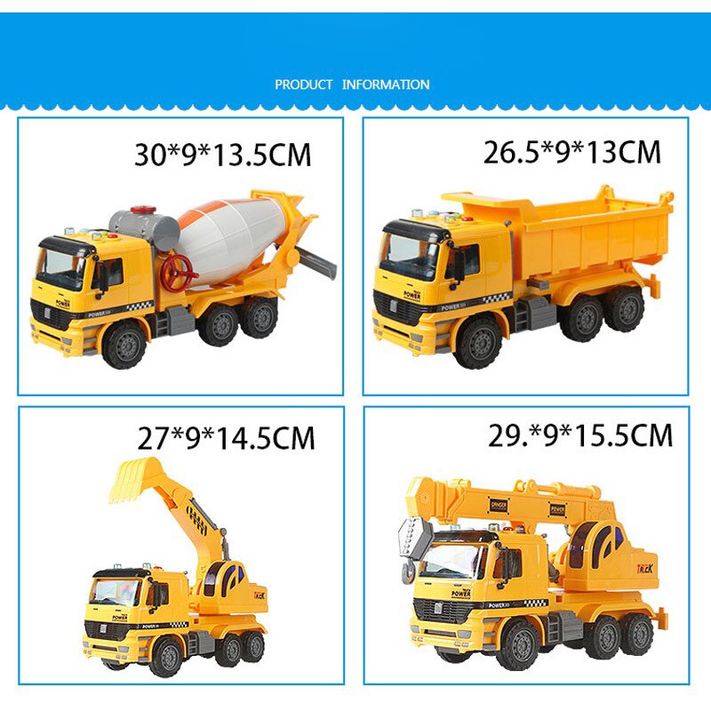 Bộ xe kỹ thuật có đèn tỷ lệ 1:16