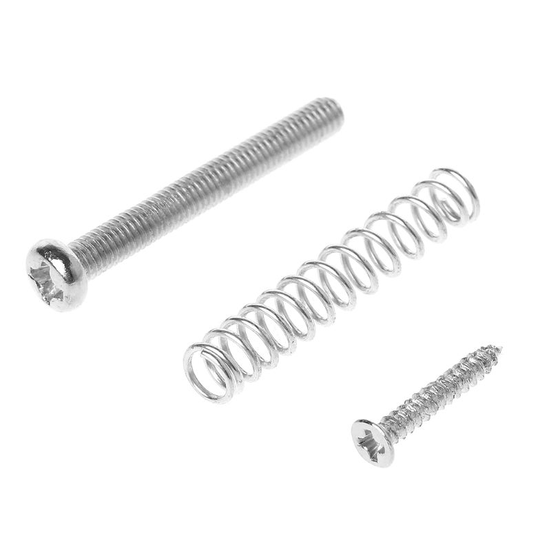 yoodada Silver Humbucker Pickup Screws Springs Kit Ring Surround Mounting Guitar Parts