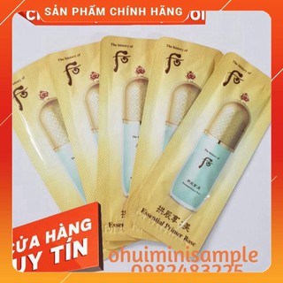 Gói sample kem lót Whoo xanh kiềm dầu che khuyết điểm - Whoo Mi Essential Primer Base 1ml