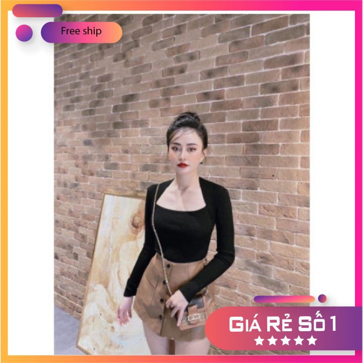 Áo Len Cổ Vuông (SALE 50%)