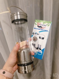 Bình nước tạo Kiềm us water 400ml (tặng túi+đá thay)