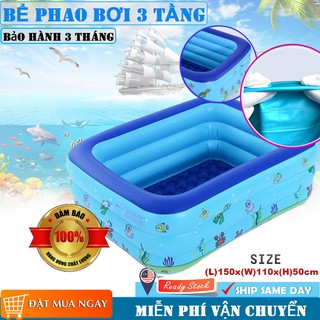 🌸Bể Bơi phao Trẻ Em 3 Tầng 🌸Hồ Bơi Tắm Cho Bé 1M35, 1m5, 1m8, 2m1 dày dặn, bền đẹp 🌸Freeship Toàn Quốc Bảo Hành 1 đổi 1