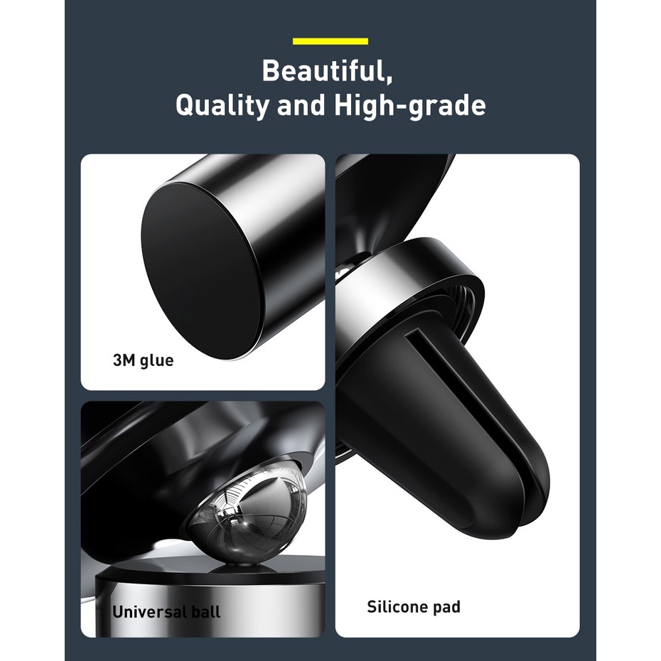 Giá Đỡ Điện Thoại Baseus Từ Tính Gắn Khe Điều Hòa Trên Xe Hơi Dành Cho Iphone 12 Pro