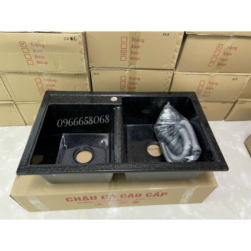 Chậu rửa chén đá nhân tạo 84x50x23