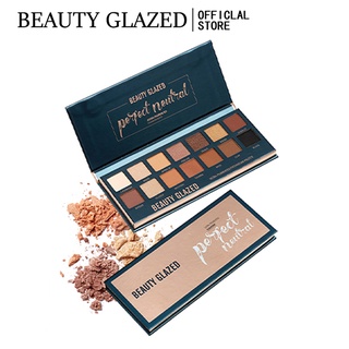 Bảng phấn mắt chống thấm nước màu nâu xám gồm 14 màu BEAUTY GLAZED