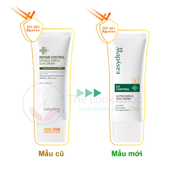 Kem chống nắng EGF dưỡng ẩm, che khuyết điểm cho da mụn, lăn kim, laser SPF50/PA++++ Easydew EX Repair Control BB cream