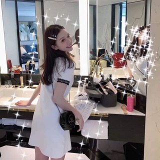 Đầm thun suông tay viền