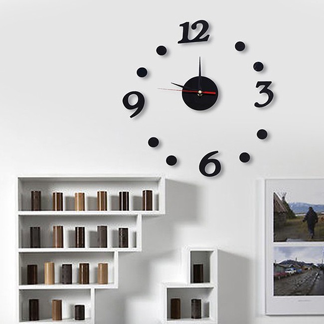 Đồng hồ dán tường DIY trang trí độc đáo hiện đại cỡ 30-40cm