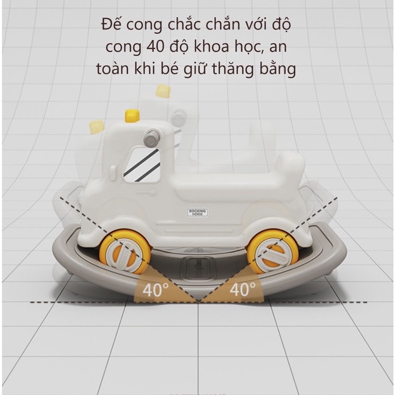Bập bênh cho em bé hình Ô Tô máy bay, thêm chức năng xe chòi cao cấp chính hãng