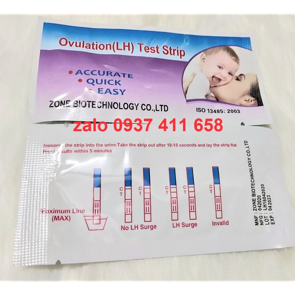 Combo 20 QUE THỬ RỤNG TRỨNG OVULATION (LH) TEST STRIP