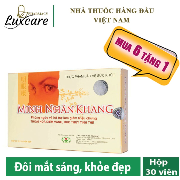 COMBO 6 TẶNG NGAY 1 - Minh Nhãn Khang Hộp 30 viên