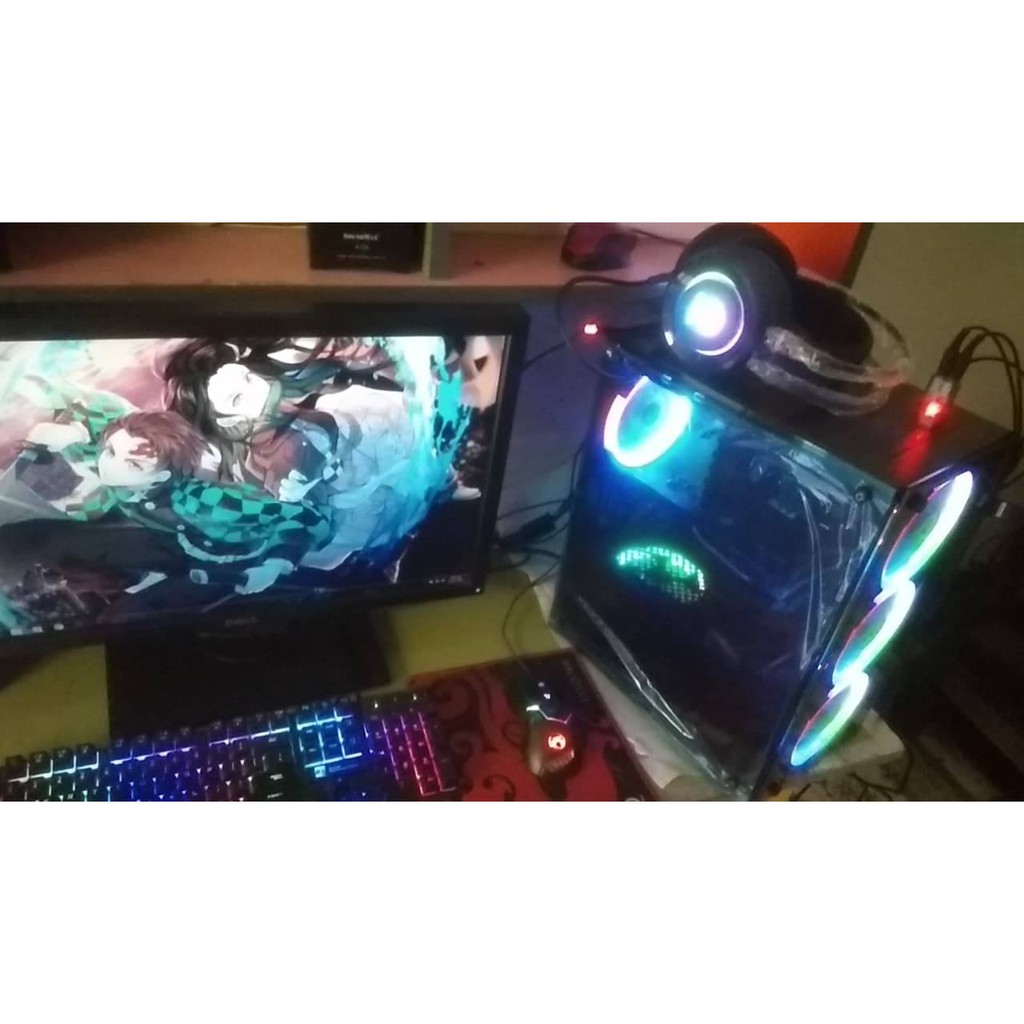 Bộ Máy Tính Chơi Mượt PUBG , FiFa4 LED RGB Siêu đẹp + Màn hình 20in (Tặng Phím,Chuột đủ bộ) | BigBuy360 - bigbuy360.vn