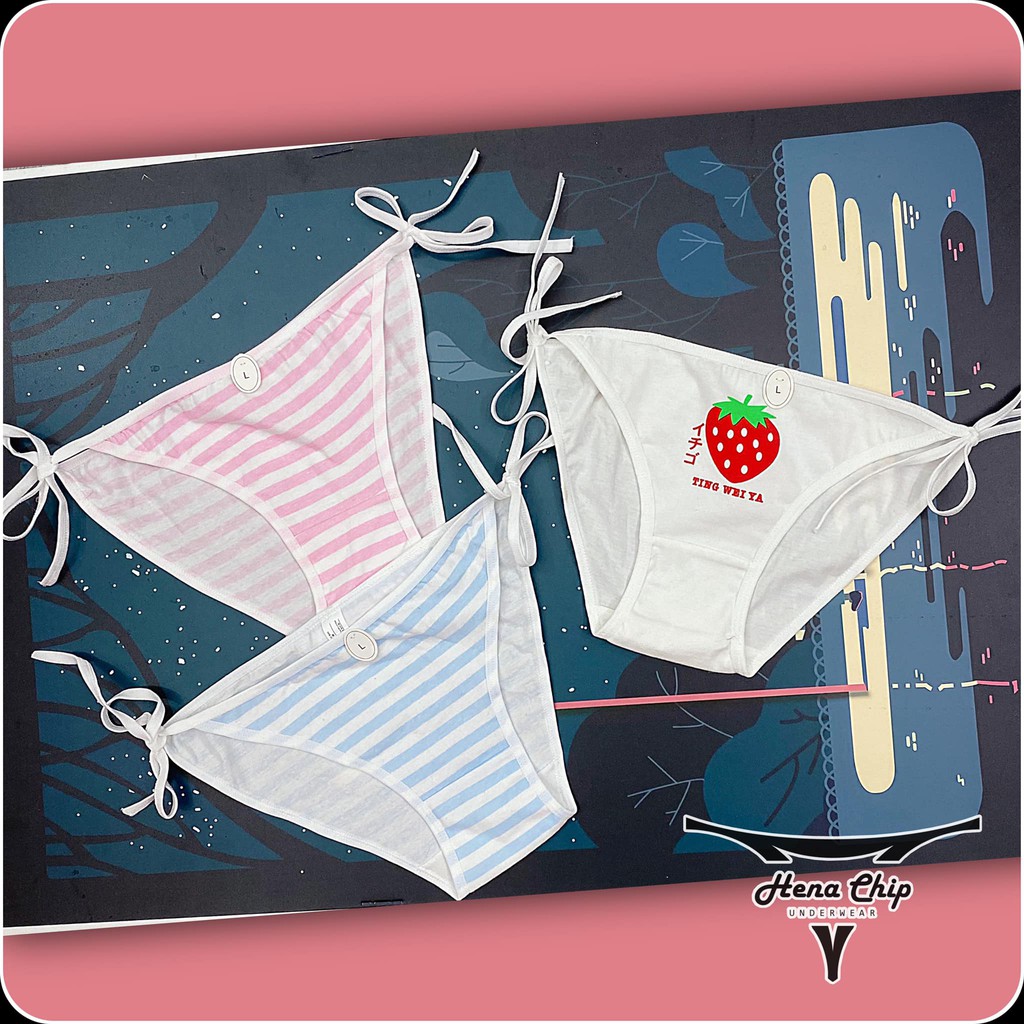 Quần Lót Cột Dây Cotton Hoạ Tiết