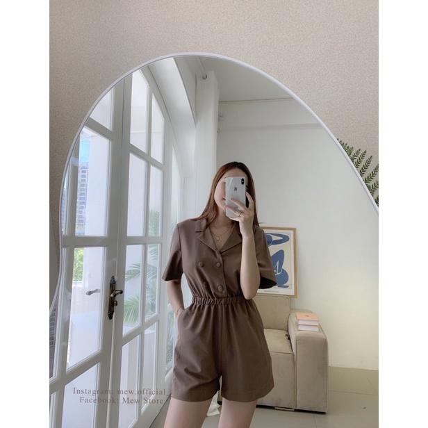 Jumpsuits cổ vest chun eo MEW
