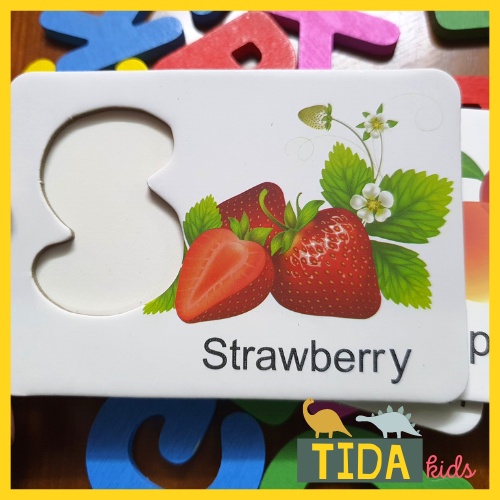 English Letter Identification Card, Đồ Chơi Giáo Dục Thẻ Học Đánh Vần Chữ Cái Tiếng Anh Cho Bé Ghép Chữ TiDa Kids Shop