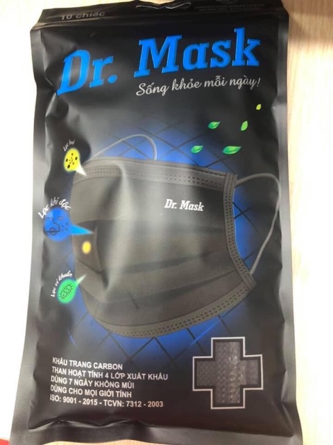 KHẨU TRANG DR. MASK THAN HOẠT TÍNH LOẠI 10C | BigBuy360 - bigbuy360.vn
