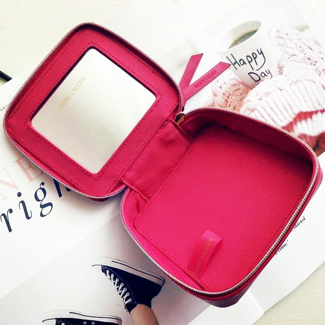 Túi mỹ phẩm hộp vuông Estee Lauder