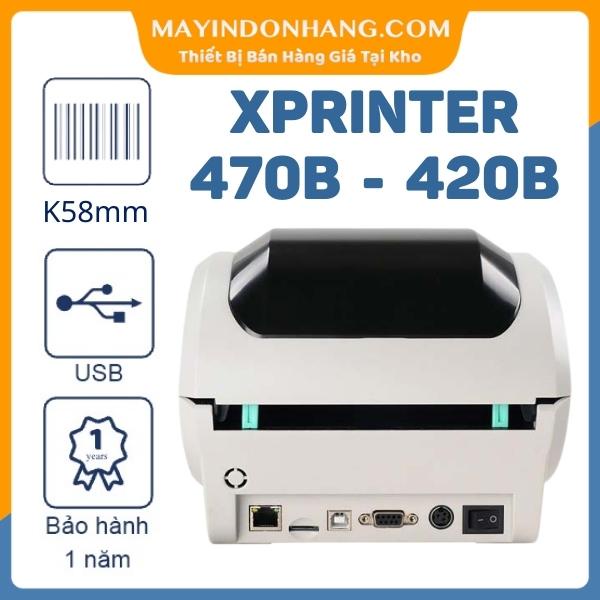 Máy in đơn hàng Shopee TMĐT Xprinter XP470B USB + LAN - Xprinter 420B - Xprinter DT426B