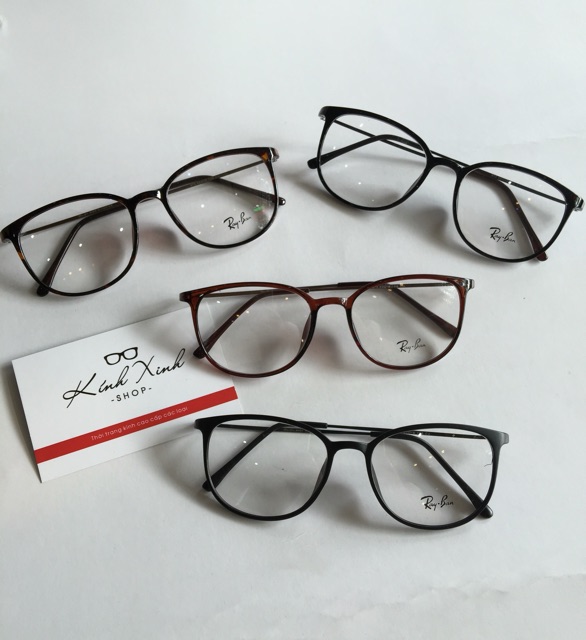 Kính Mắt bầu gọng Kim loại tăm mảnh cao cấp