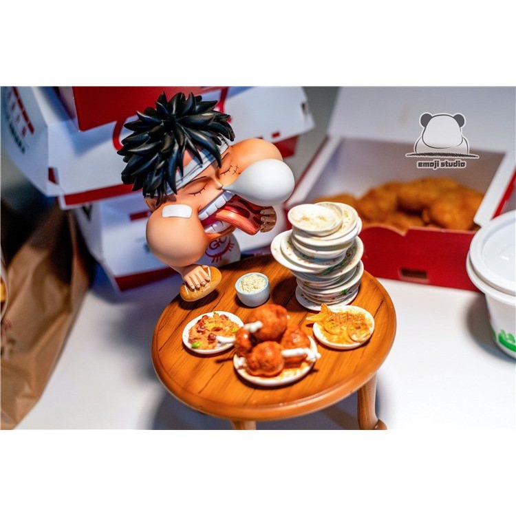 Mô hình One Piece chính hãng - Luffy Ăn - Emoji studio