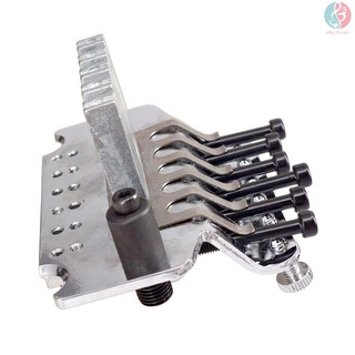 E&M 6 String Double Roll Tailpiece Saddle Tremolo Bridge System for Electric Guitar Replacement