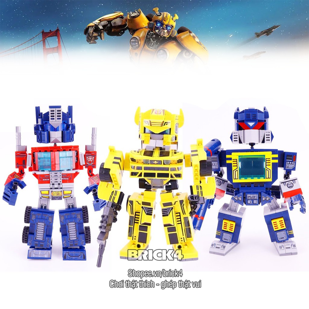 Robot Transformers : Bumblebee , Soundwave , Optimus Prime - đồ chơi mô hình lắp ghép non-lego