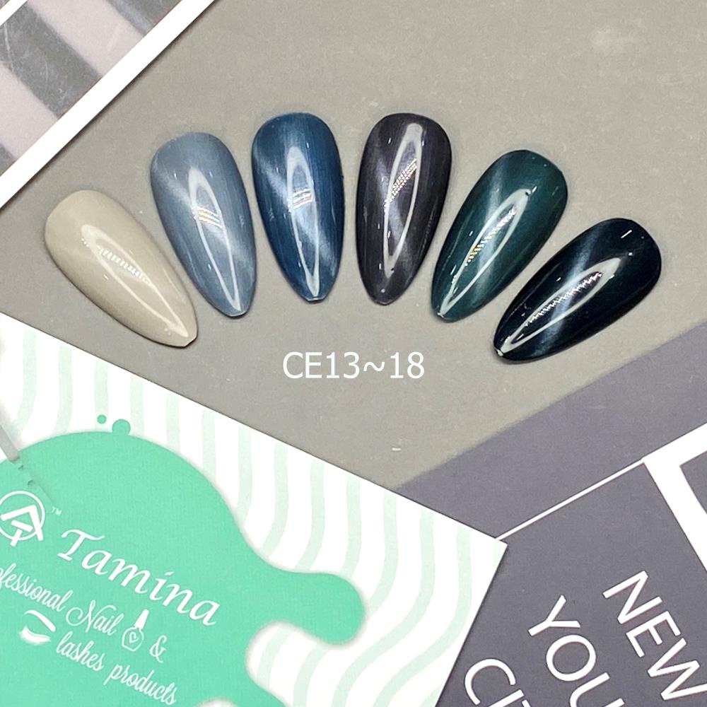 Sơn gel Tamina Nhật Bản - SƠN GEL MẮT MÈO GHI XÁM - sơn gel móng tay chất đậm đặc, bóng đẹp bền màu lên màu chuẩn 15ml