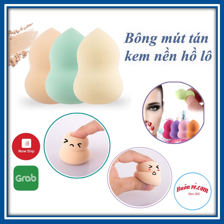 Bông mút tán kem nền trang điểm hồ lô nhỏ gọn mềm mịn chuyên dụng -Buôn rẻ 01010