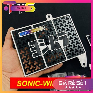 [GIÁ SĨ] CHE KÉT NƯỚC XE SONIC, WINNER-X NHÔM CNC 3D TÔNG MÀU 2 LINE ĐEN BẠC ( TEM TITAN YOSHIMURA )