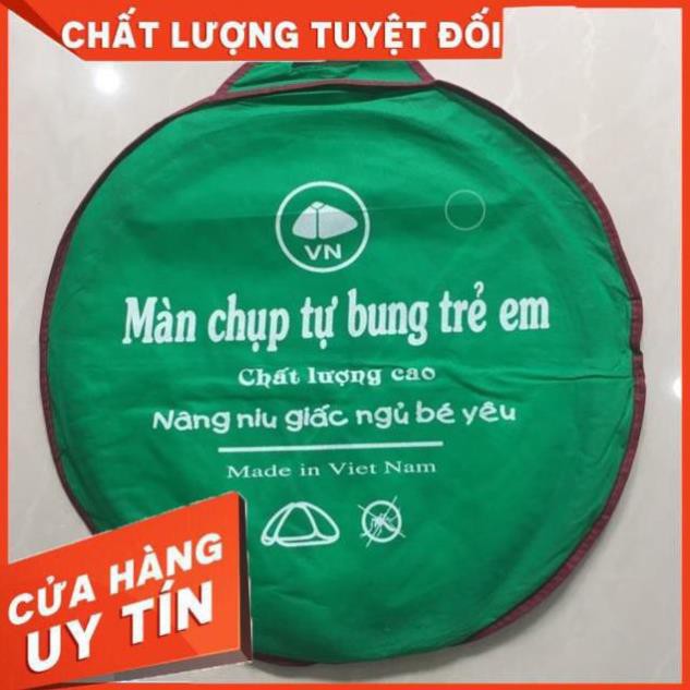 Mùng chụp tự bung đỉnh hẹp cho em bé 1mx1m