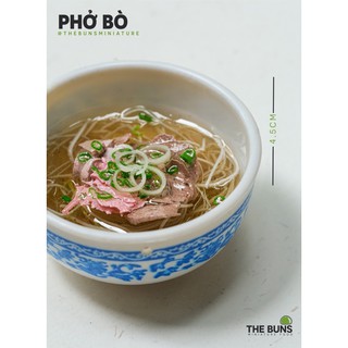 mô hình Phở Bò Miniature bằng đất sét kích thước 4,5 cm