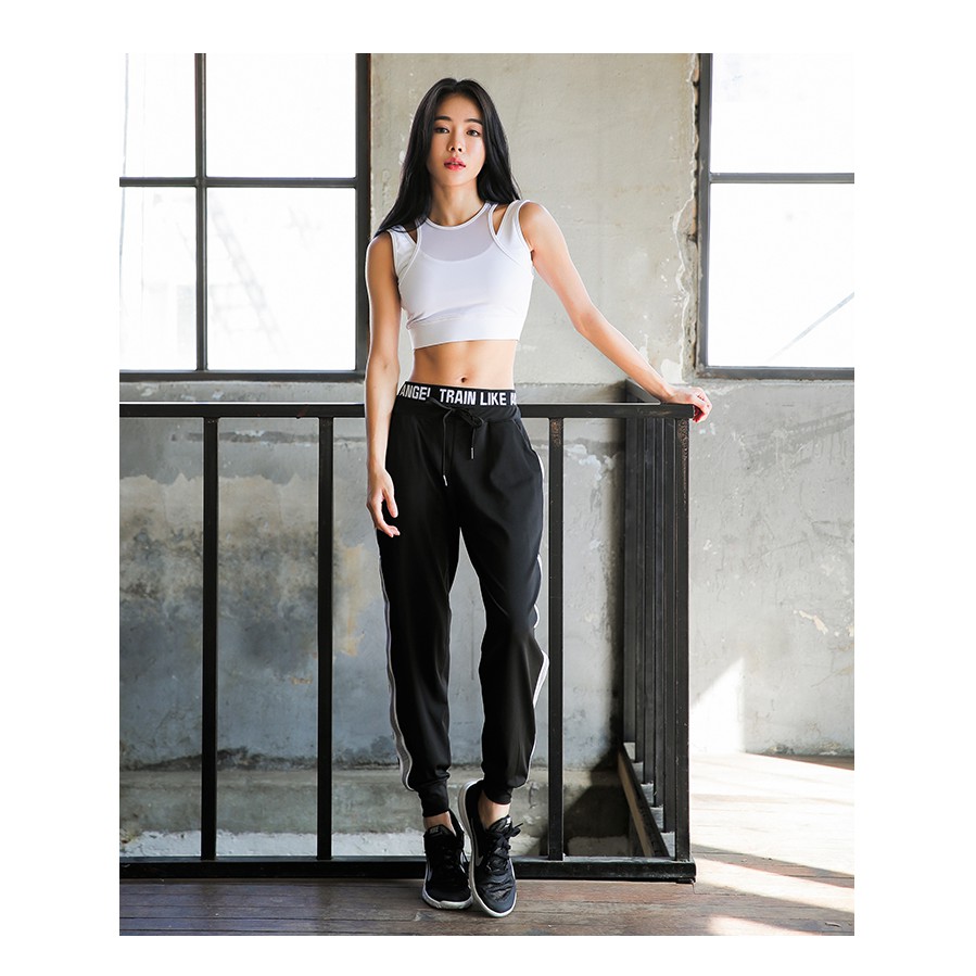 Quần dài Jogger có túi thể thao nữ AAngel (Chất polyester dày) (Đồ Tập Gym,yoga)(Không Áo) II KIT SPORT VIỆT NAM