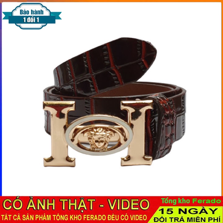 Thắt lưng nam vân cá sấu, dây lưng nam thời trang hàn quốc