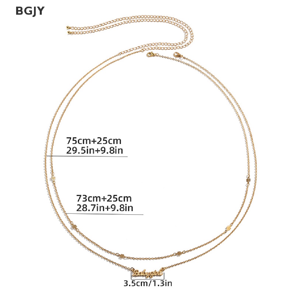 BGJY Double Layer Letters Pendants Women Waist Chain Belt Belly Bikini Beach Body NEW
