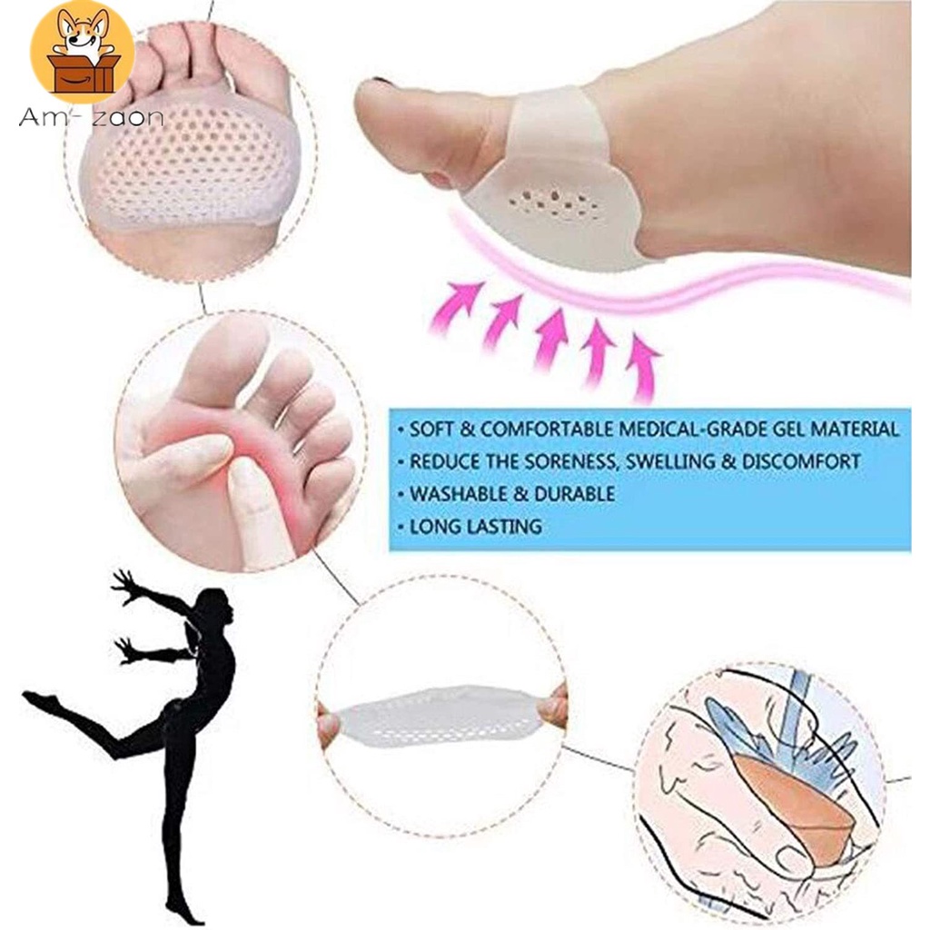 Đệm Tách Ngón Chân Bằng Silicone Mềm Thoáng Khí Giảm Đau Tiện Dụng