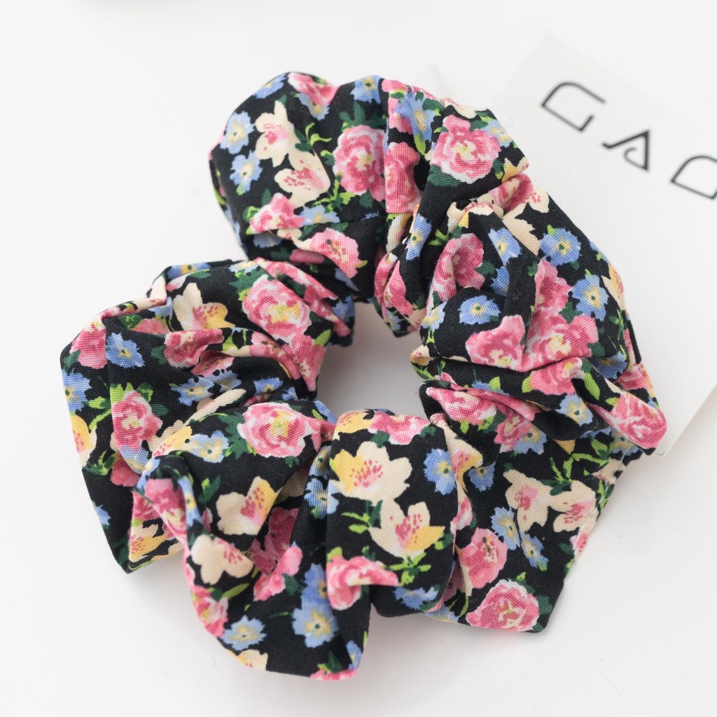 Cột tóc vải scrunchie hoạ tiết thời trang GAGO hair rubber band AO2247 [Màu sắc ngẫu nhiên]