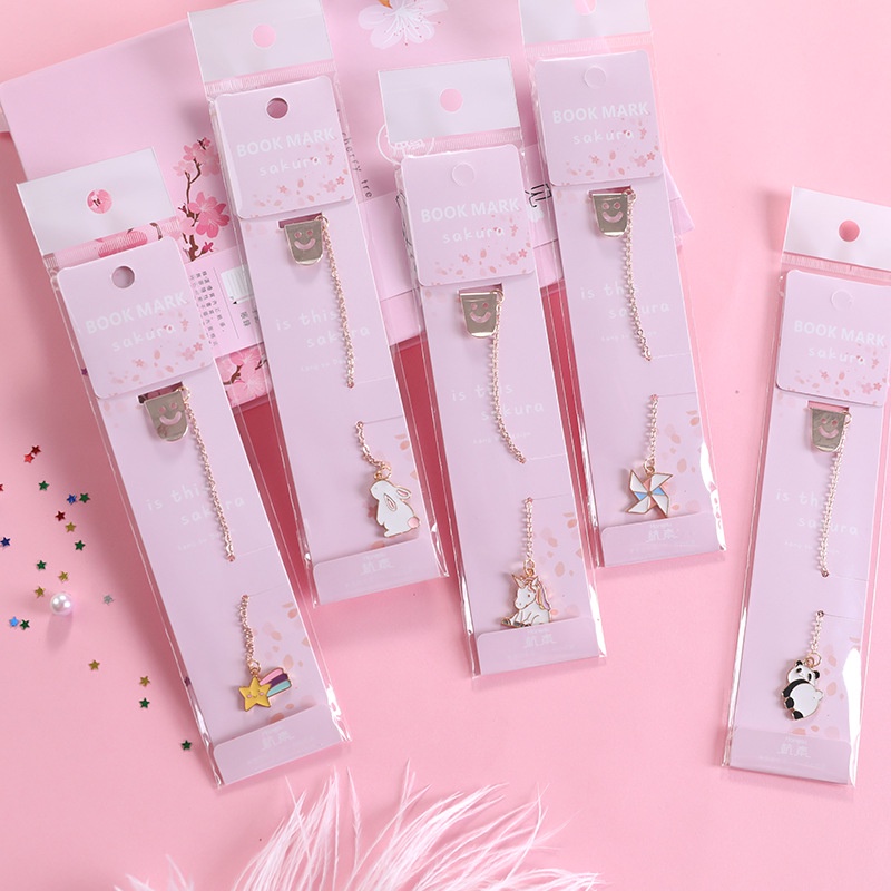 Bookmark dây kim loại, dây đánh dấu trang sách nhiều kiểu dáng cute dễ thương