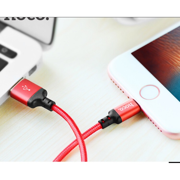 Cáp HOCO X14 Lighting/Micro USB/Type C Dài 1 Mét/2 Mét - sạc nhanh, dây dù, siêu bền, chống đứt