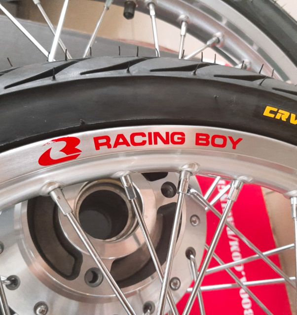 Bánh căm RAIDER SATRIA niềng nhôm RACING BOY thái full vỏ ruột CRV như hình gắn như zin đã rút căm sẵn