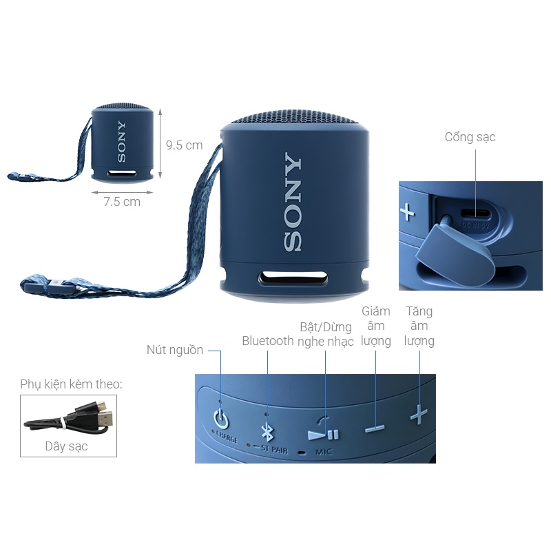 Loa Bluetooth SONY SRS-XB13/LC