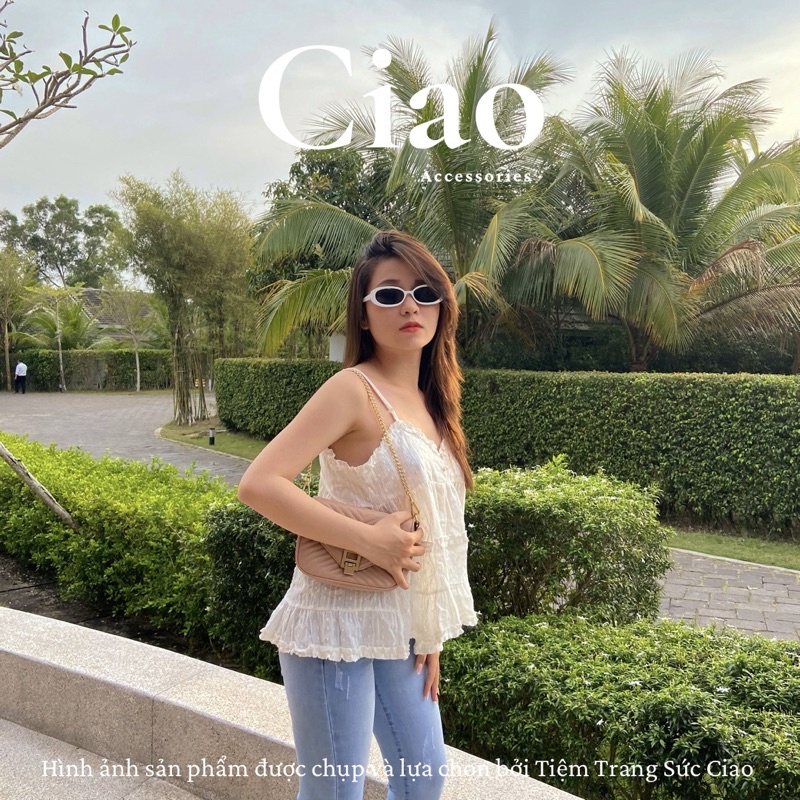 Kính mát/ Kính thời trang bản oval mã 02 phong cách Ciao accessories