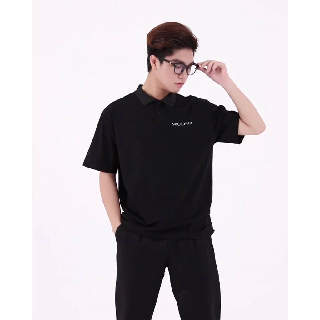 Áo polo nữ form rộng có cổ đẹp chất cotton form unisex PL034 Miucho basic | BigBuy360 - bigbuy360.vn