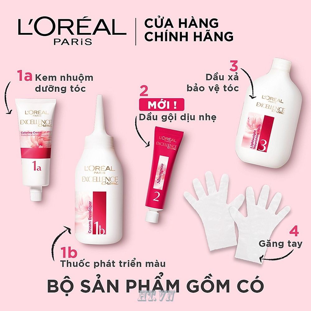 Kem Nhuộm Màu 7.01 Vàng Sáng Dưỡng Tóc Màu Thời Trang L'oreal Excellence Fashion 172ml Chuẩn Hãng.