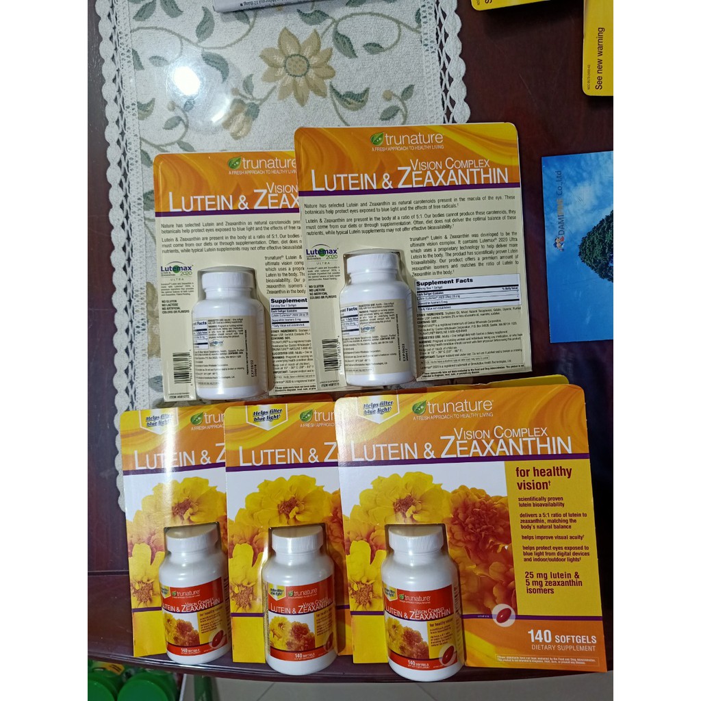Viên Uống Bổ Mắt Trunature Lutein & Zeaxanthin 140 Viên