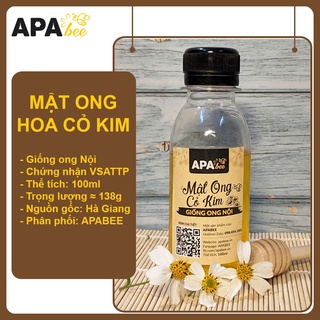 Mật ong hoa cỏ kim - xuyến chi apabee - mật ong nuôi - giống ong nội - giấy chứng nhận haccp - chai 100ml