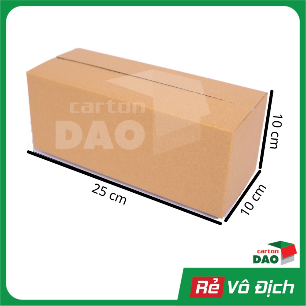 Hộp carton 25x10x10 cm đóng gói hàng vận chuyển COD