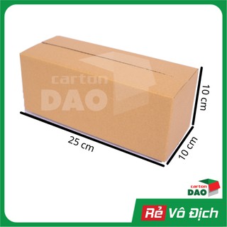 Hộp carton 25x10x10 cm đóng gói hàng vận chuyển COD