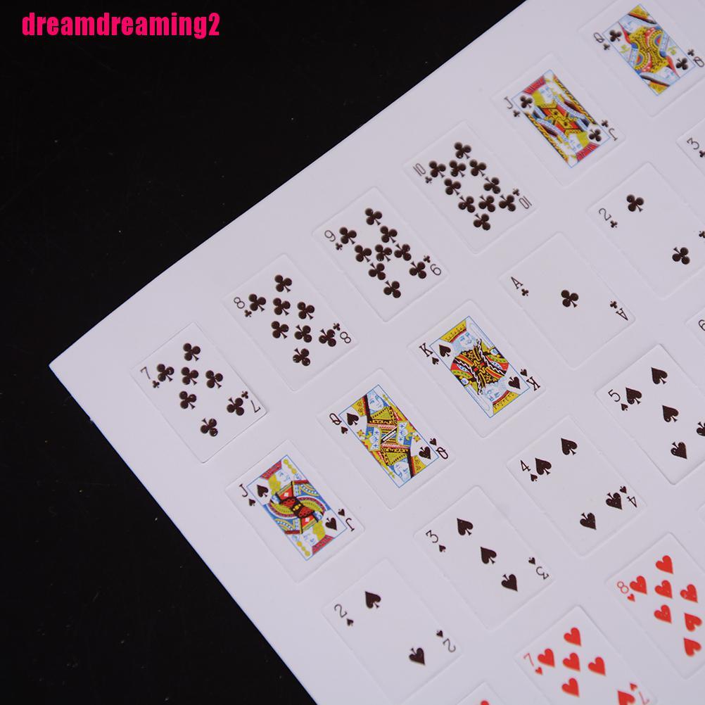 Bộ Thẻ Bài Tây Mini Tỉ Lệ 1 / 12 Dễ Thương Trang Trí Nhà Búp Bê