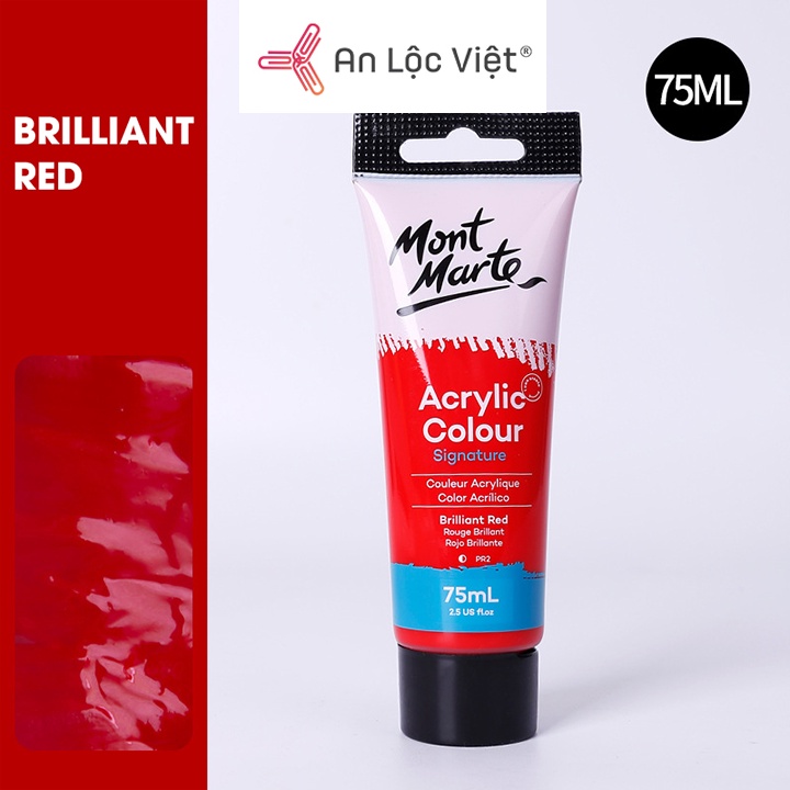 Màu Vẽ Acrylic Mont Marte - Tuýp Lẻ 75ml - Vẽ Tường, Vẽ Vải, Vẽ Áo